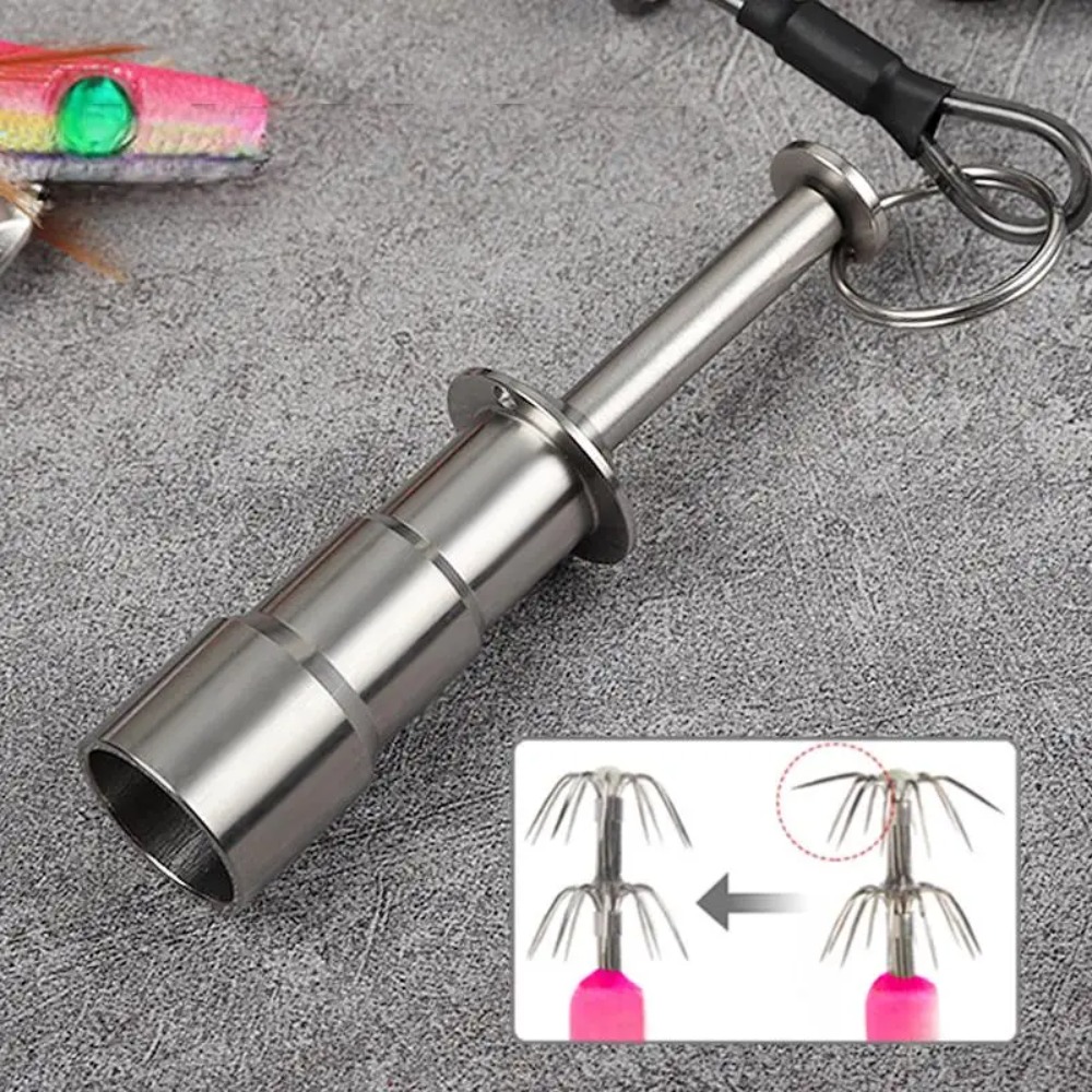 Fishing Hook Jig - 1 Pack Stainless Steel Squid Jig