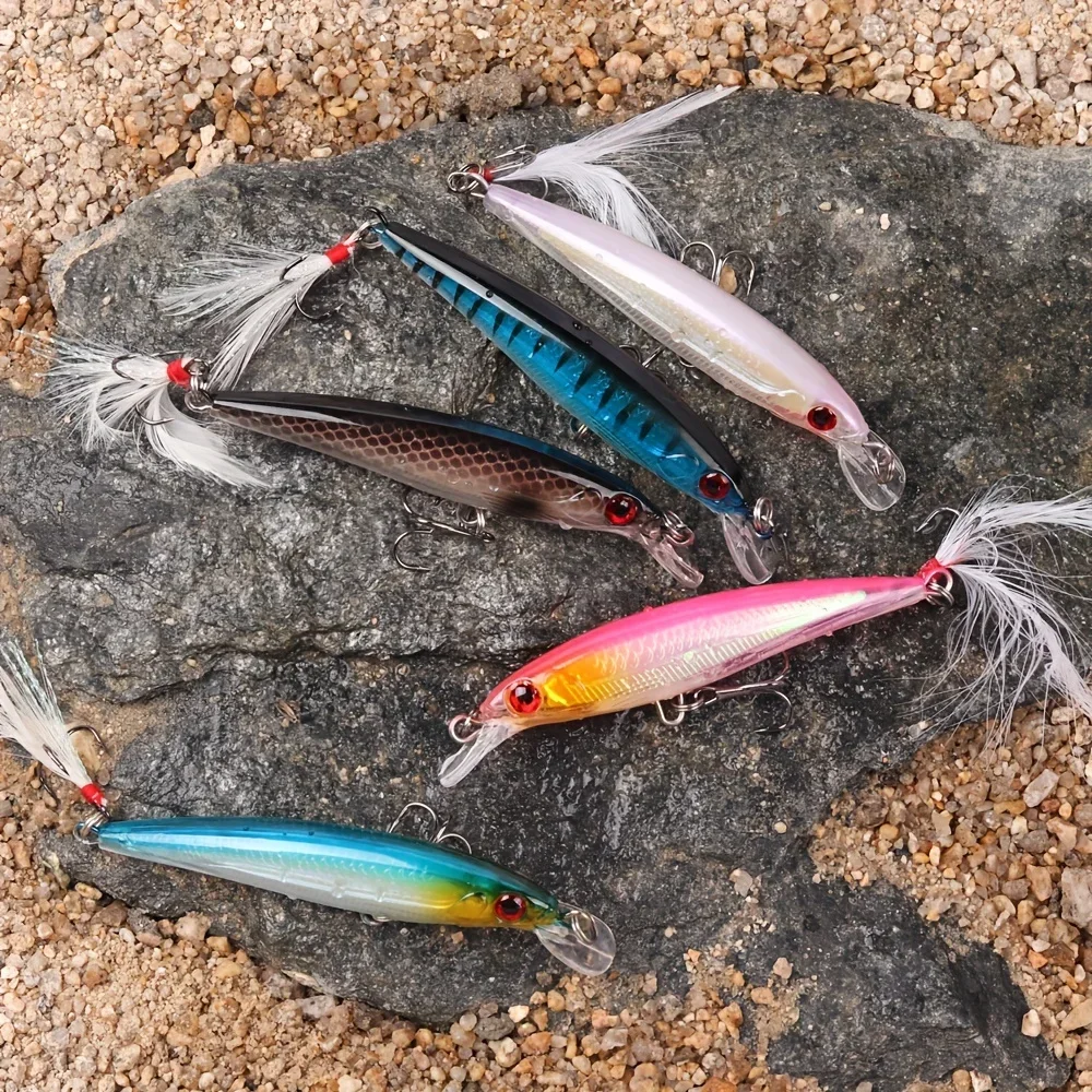 Laser 3D Eyes Bionic Minnow Fi - đánh giá và giá Fishing Hook Treble