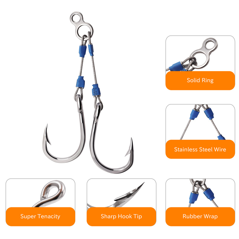 ZYZHE Steel Wire Jig Assist Ho - đánh giá và giá Fishing Hook Assortment