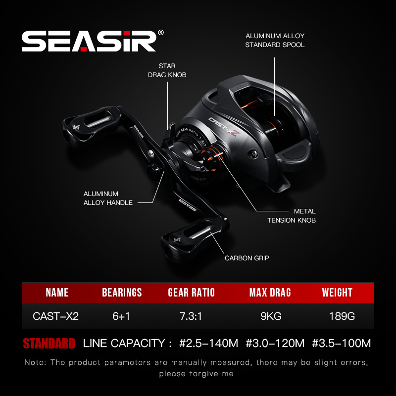 SEASIR Cast-X2 Baitcasting Ree - đánh giá và giá Kastking Reel Zephyr