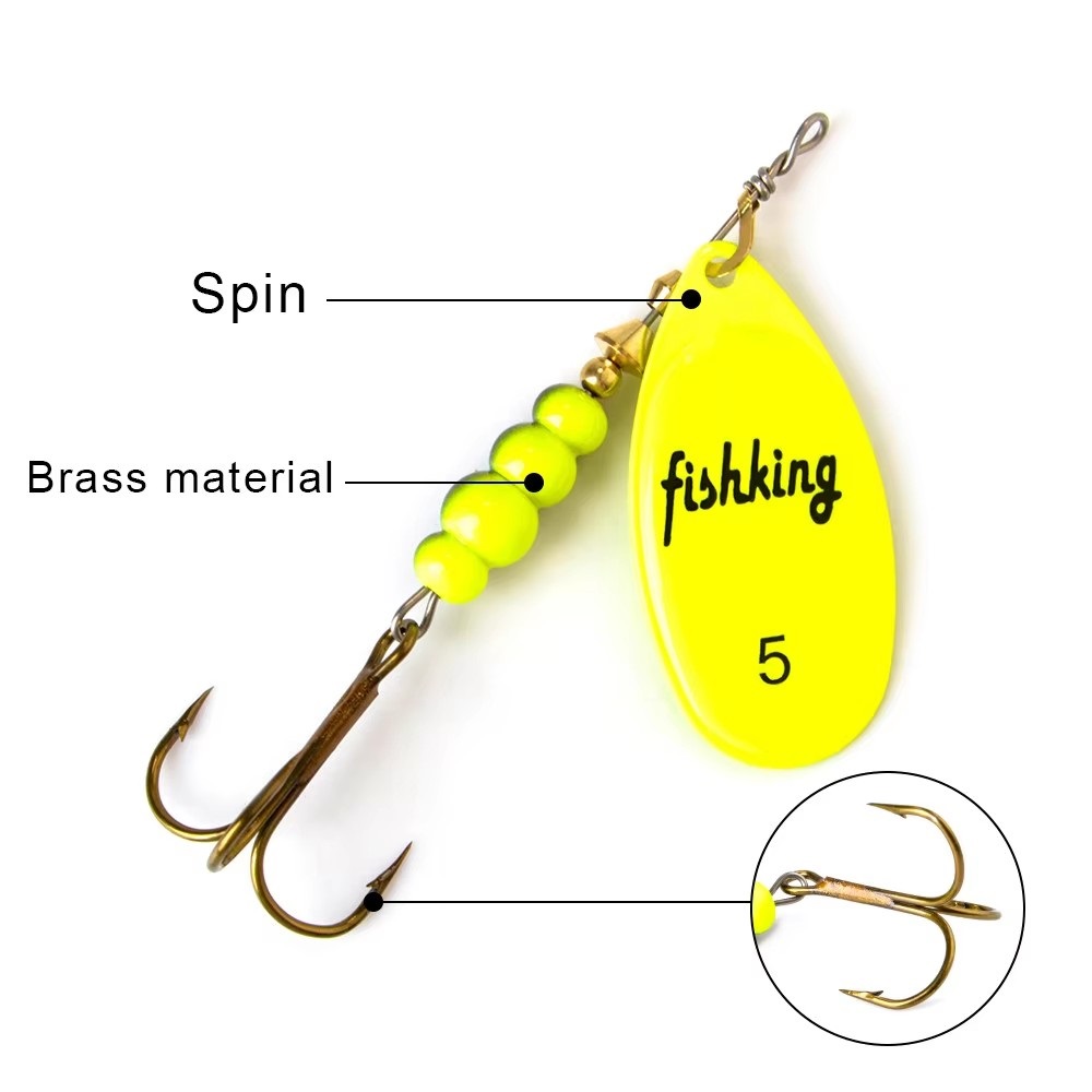 Cá Vua Spinner Bait 3.9G 4.6G  - đánh giá và giá Fishing Hook Treble