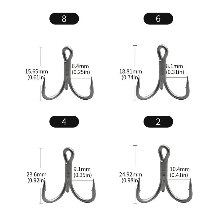 Fishing Treble Hooks High Carb - đánh giá và giá Fishing Hook Barbless