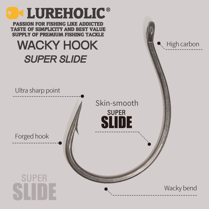 LUREHOLIC PTFE Super Slide Wac - đánh giá và giá Fishing Hook Barbless