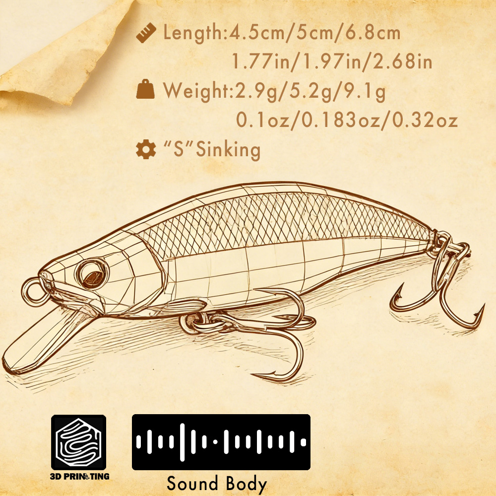 B&U Trout Pattern Hard Bait Si - đánh giá và giá Fishing Hook Treble