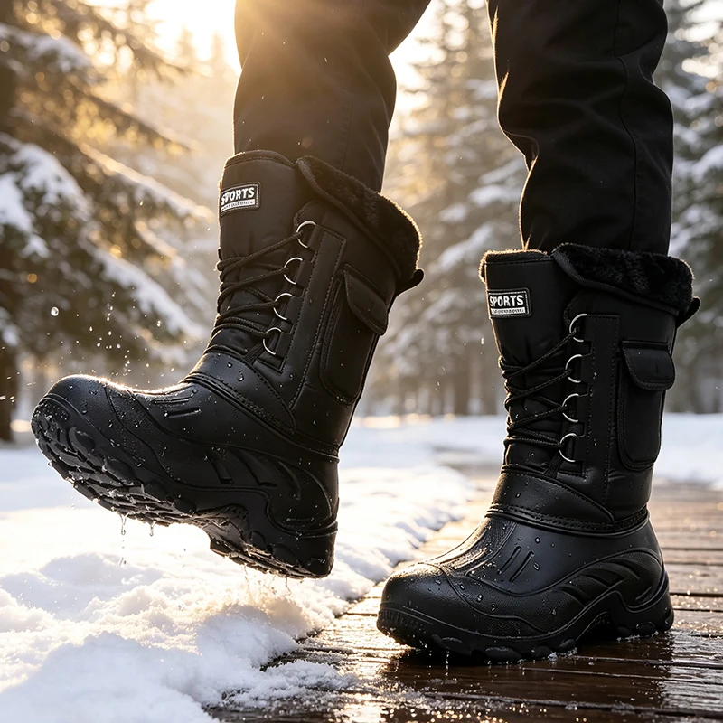 Men Winter Snow Boots Outdoor  - đánh giá và giá Fishing Hook