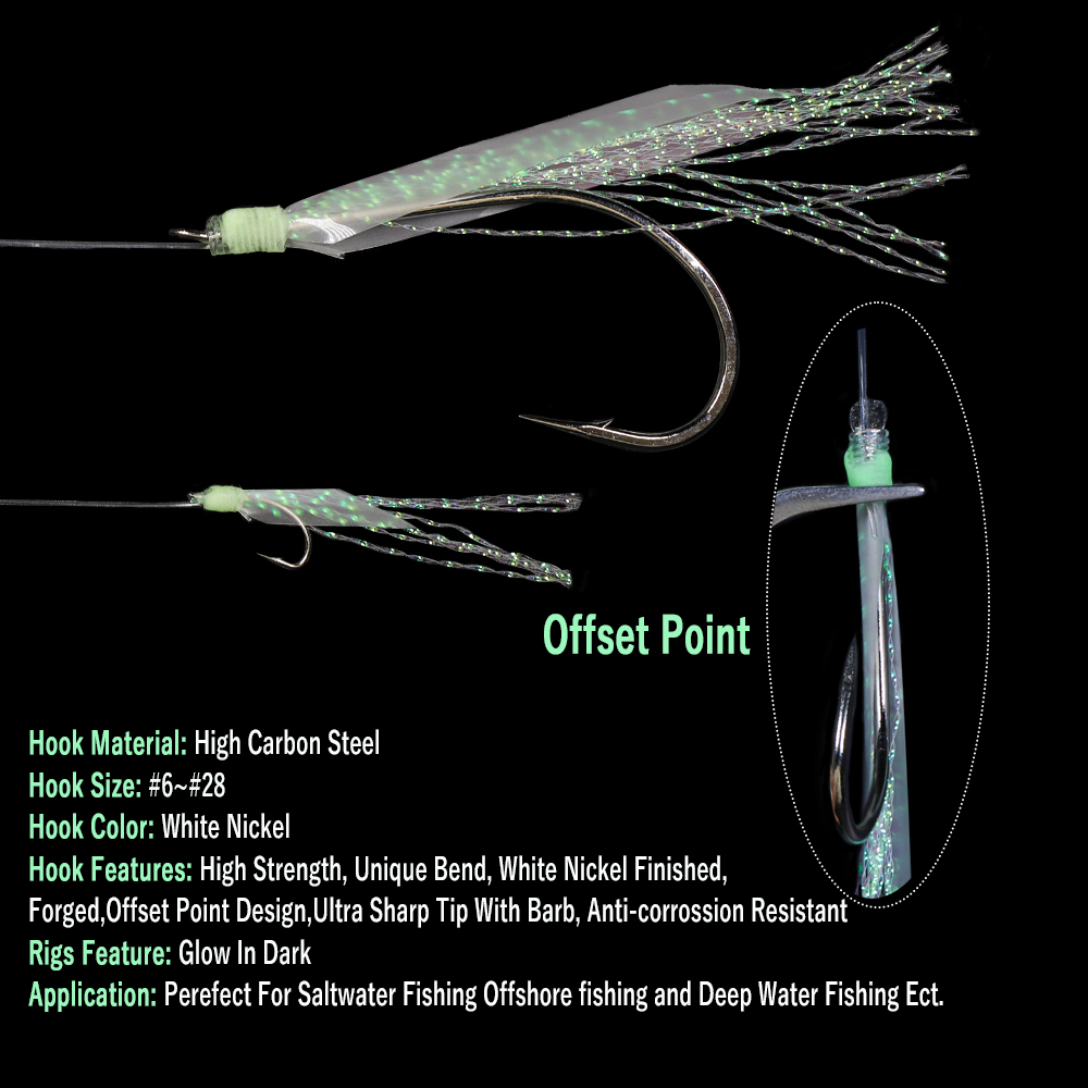 WIFREO 50Pc Dạ Quang Mô Phỏng  - đánh giá và giá Fishing Hook Circle