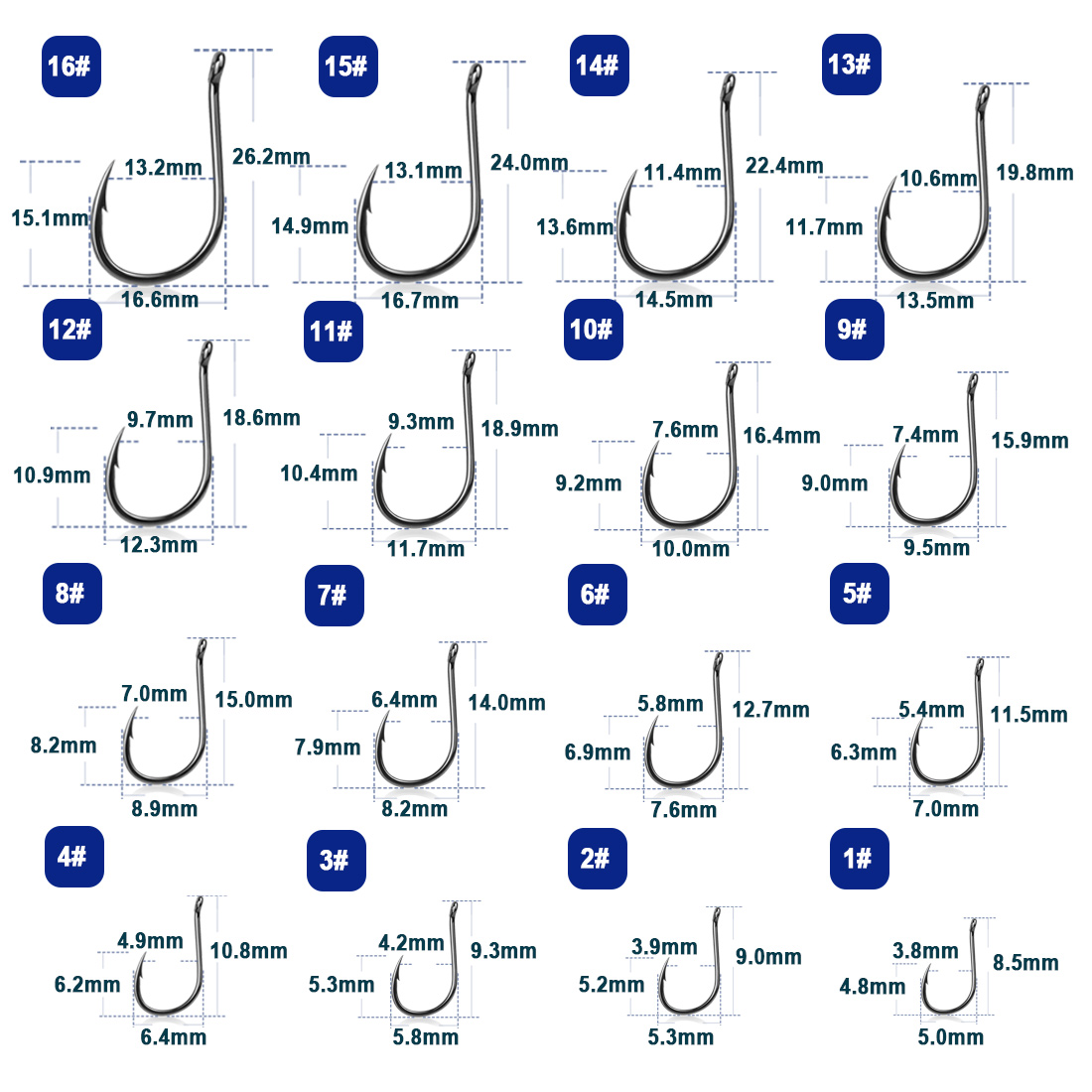 9KM Iseama Fishing Hooks 50~20 - đánh giá và giá Fishing Hook Circle