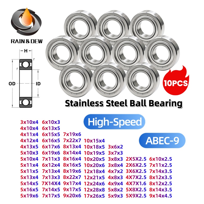 10PCS Stainless Steel Ball Bea - đánh giá và giá Abu Garcia Reel Revo