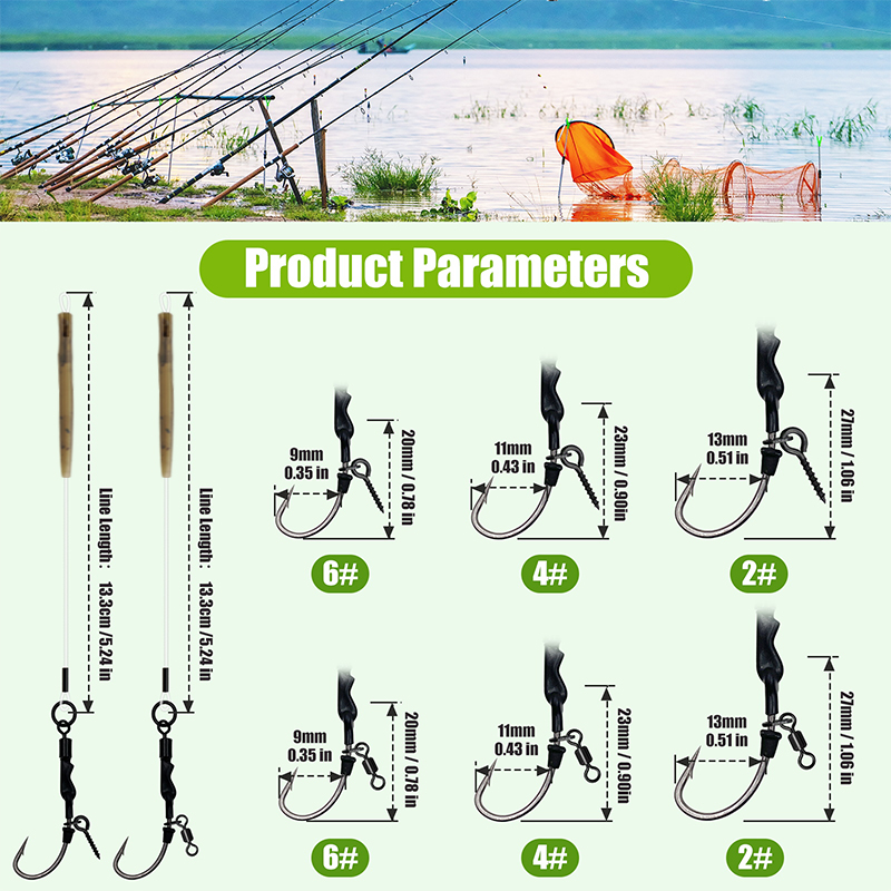 6PCS/10PCS Ronnie rig 3 Styles - đánh giá và giá Fishing Hook Assortment